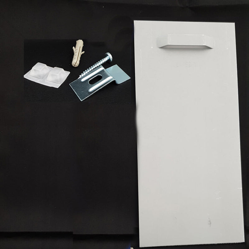 Ophangplaat voor plaatmateriaal set: 1 plaat 100 x 200 mm, voor 12 kg incl. 1 muurhaak, 1 plug, 1 schroef, 2 afstandhouders