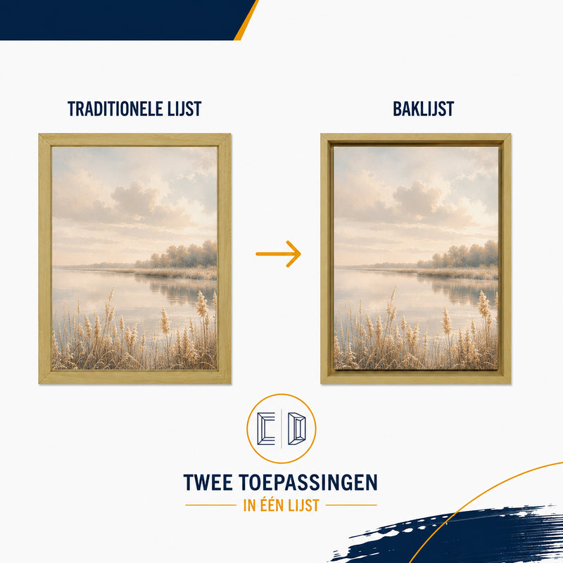 Combiframe DHZ 3-in-1 lijst (halve lijst!!), naturel