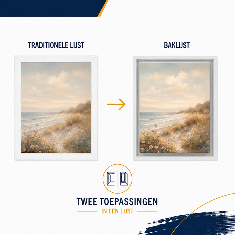Combiframe 3-in-1 lijst wit