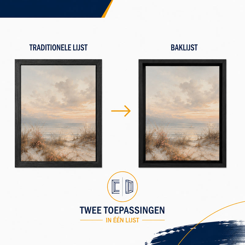Combiframe DHZ 3-in-1 lijst (halve lijst!!), zwart