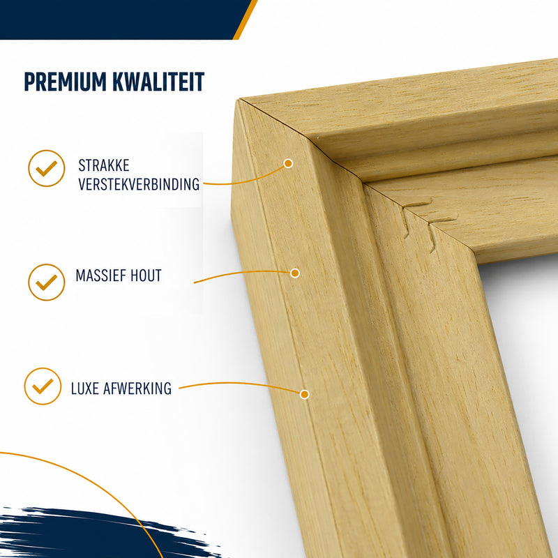 Combiframe DHZ 3-in-1 lijst (halve lijst!!), naturel