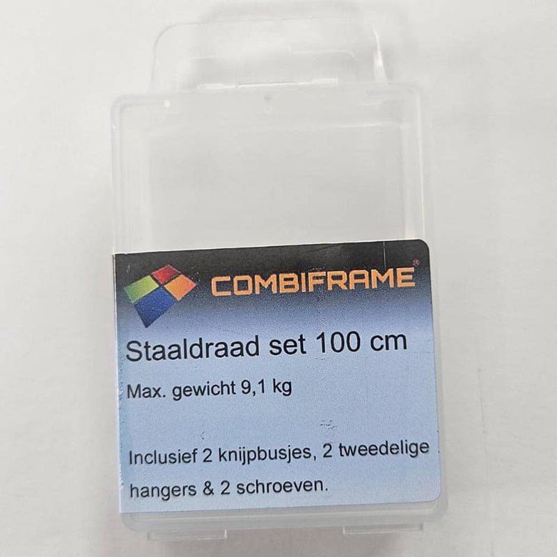 Ophangset staaldraad 9 kg 100 cm