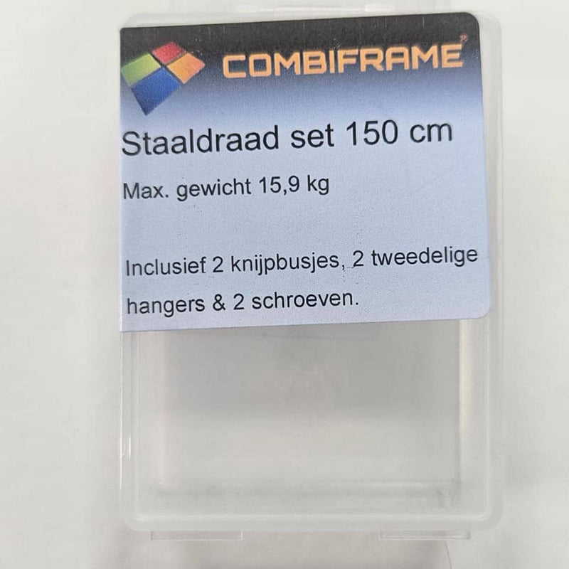 Ophangset staaldraad 15 kg 150 cm