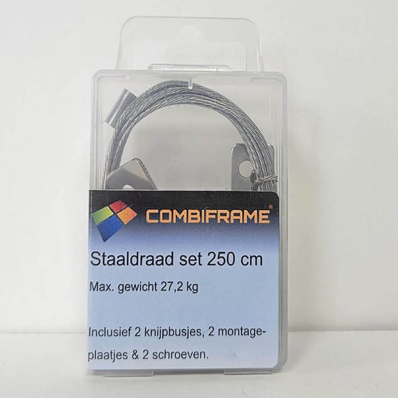 Ophangset staaldraad 27 kg 250 cm