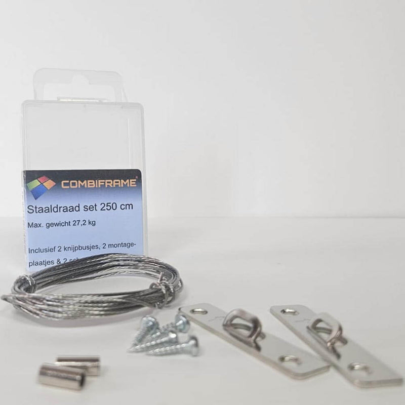 Ophangset staaldraad 27 kg 250 cm