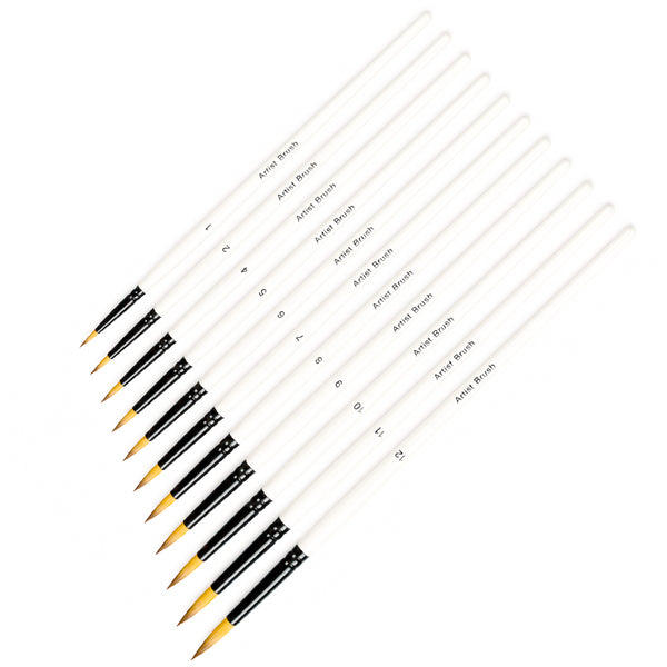 Arcana Art aquarelpenselen – set van 12 (maten 1 t/m 12)