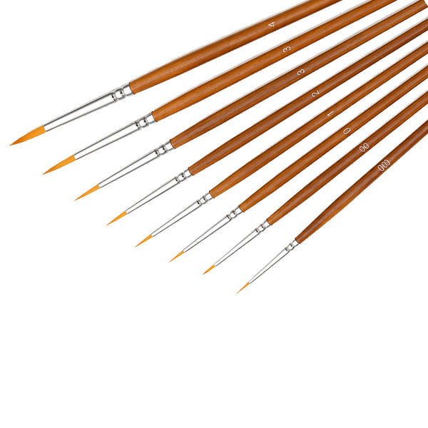 Arcana Art detailpenselen – set van 7 (maten 000 t/m 4)