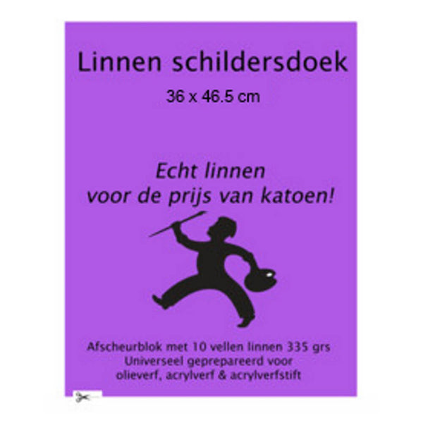 Linnen afscheurblok 36 x 46,5 cm. Linnen voor de prijs van katoen!