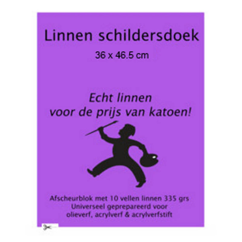 Linnen afscheurblok 36 x 46,5 cm. Linnen voor de prijs van katoen!