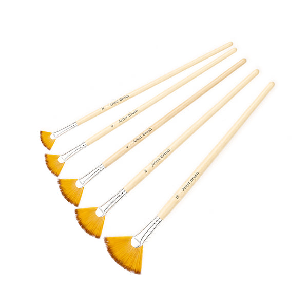 Arcana Art waaierpenselen – set van 5 (maten 2, 4, 6, 8 & 10)